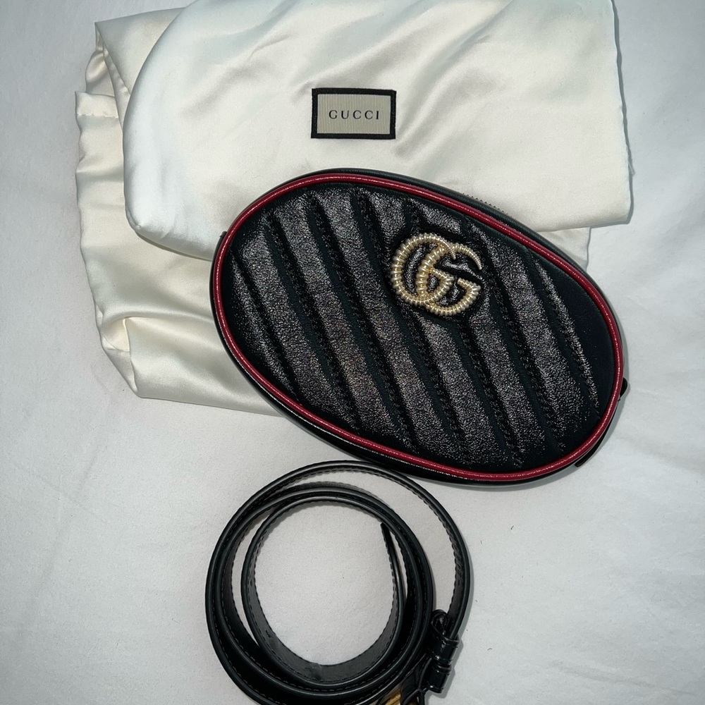 Gucci Marmont Leather Belt Bag - Picture 3 of 9